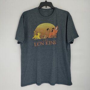 Disney The Lion King Simba Pumbaa Timon 90's Movie Cotton T-Shirt XXL Men Gray